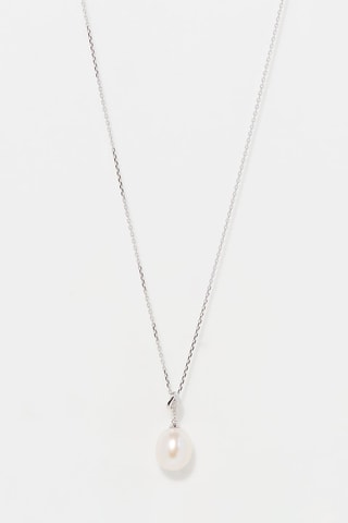 Hanger Perla Witgoud, Diamanten en Cultivéparel