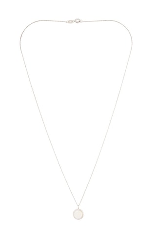 Parelmoeren Hanger Round  Witgoud, Diamanten en Parelmoer