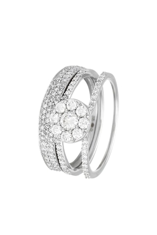 Bague - Or blanc et diamants