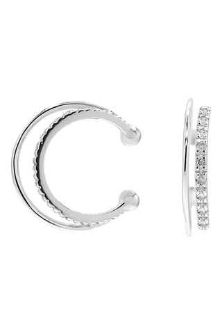 Earcuff - Witgoud en Diamanten