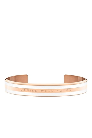 Jonc Emalie Slim Doré rose et blanc