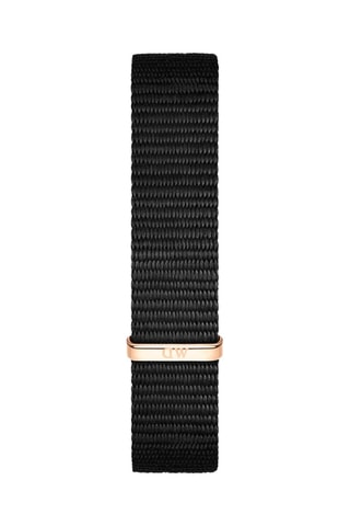 Montre à quartz en polyester Petite 36 Cornwall - Noir et doré rose