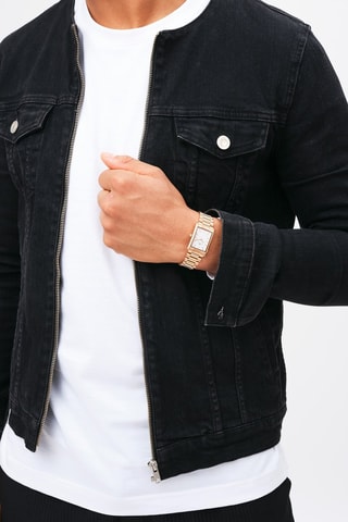 Montre à quartz en acier - Doré rose et blanc