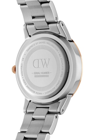 Montre à quartz en acier inoxydable Iconic Link Lumine - Argenté et doré rose
