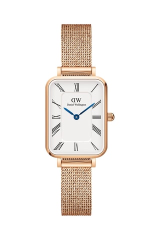 Montre à quartz en acier - Doré rose et blanc