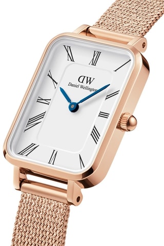 Montre à quartz en acier - Doré rose et blanc