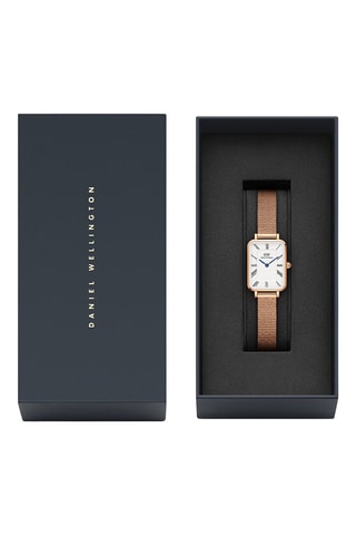 Montre à quartz en acier - Doré rose et blanc