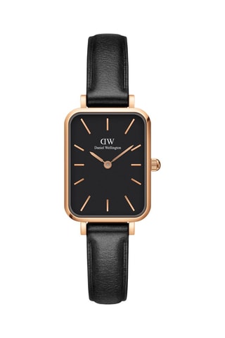 Montre à quartz en cuir et plaqué or rose Sheffield - 20 x 26 mm