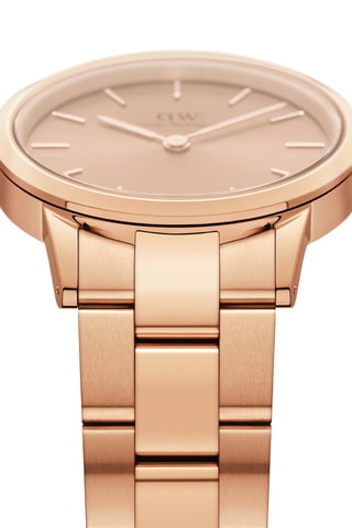 Montre à quartz en acier Iconic Link - 32 mm - Doré rose et rose