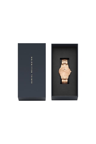 Montre à quartz en acier Iconic Link - 32 mm - Doré rose et rose