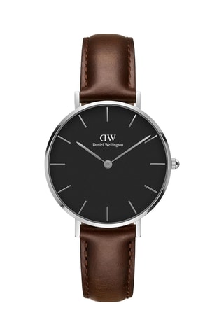 Montre en cuir Bristol - 32 mm - Marron et argenté
