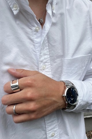 Montre à quartz en acier - Argenté