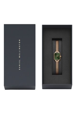Montre à quartz en acier - Doré rose et vert