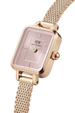 Montre à quartz en acier - Doré rose et rose