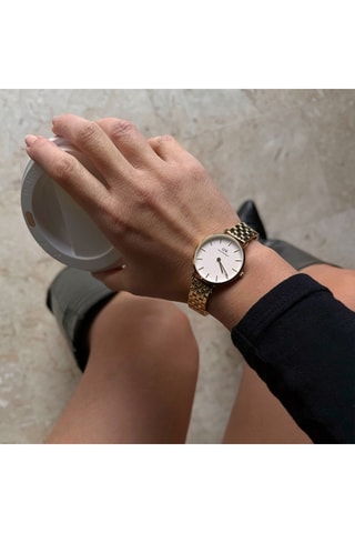 Montre à quartz en plaqué or