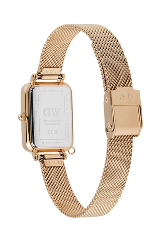 Montre à quartz en acier et zircons