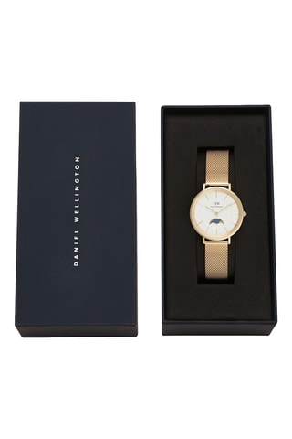 Montre à quartz en acier - Doré