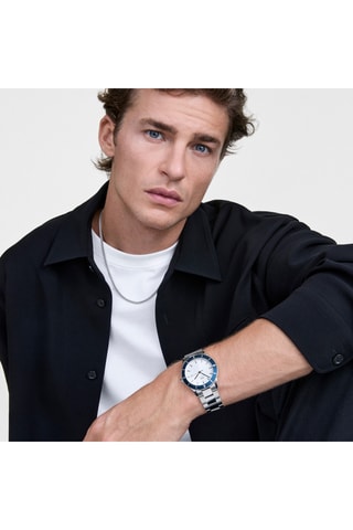 Montre à quartz en acier - Argenté