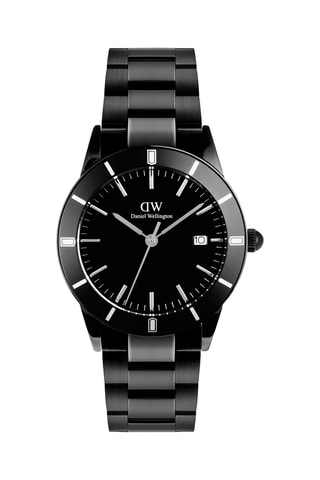 Montre à quartz en acier - Noir