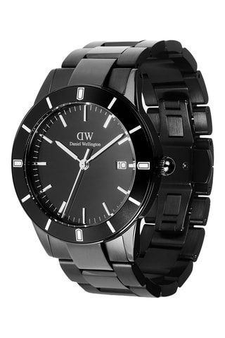 Montre à quartz en acier - Noir