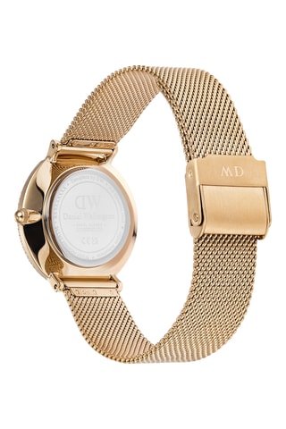 Montre à quartz en acier et zircons