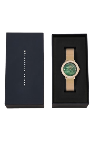 Montre à quartz en acier et zircons