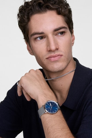 Montre à quartz en acier - Argenté