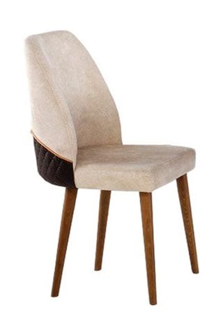 2 chaises - Crème et marron