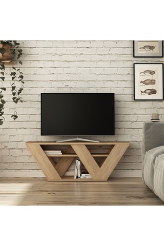 Meuble TV 2 étagères Pipralla - 110 x 40 x 30 cm