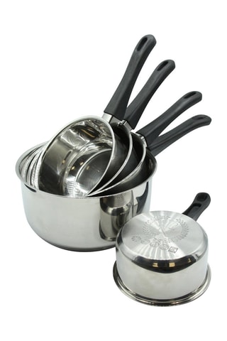 5 casseroles en acier inoxydable Napoli - 12/14/16/18/19 cm