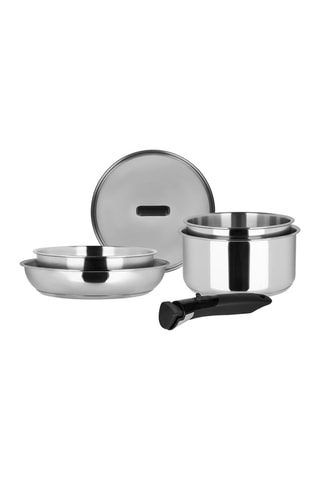 Batterie de cuisine en acier inoxydable - 6 pièces