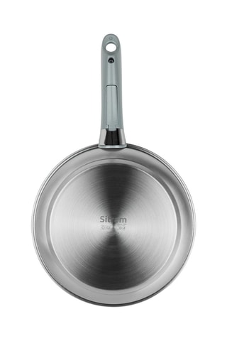 3 poêles en acier inoxydable et 1 manche amovible - 20/24/28 cm