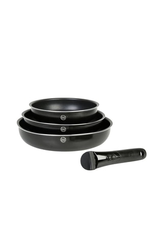 3 poêles et manche amovible A-Fam Recy - 20, 24 et 28 cm