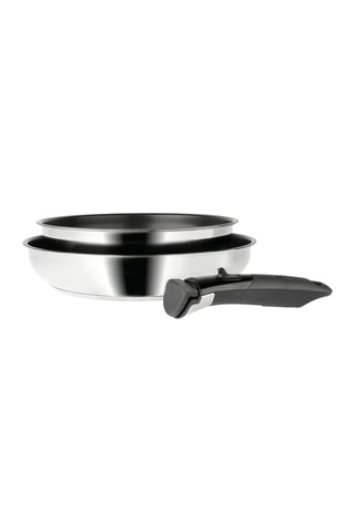 2 poêles en acier inoxydable Sitramovible Arpege - 24 et 28 cm