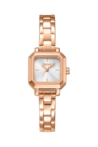 Montre à quartz en acier - Doré rose et argenté