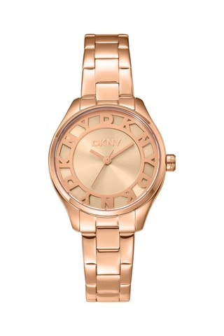 Montre à quartz en acier - Doré rose