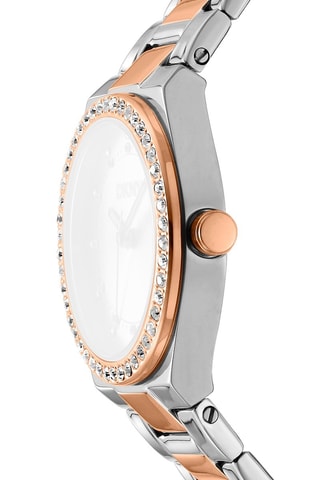Montre à quartz en acier - Argenté et doré