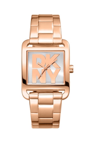 Montre à quartz en acier - Doré rose et argenté