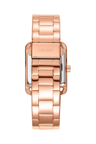 Montre à quartz en acier - Doré rose et argenté