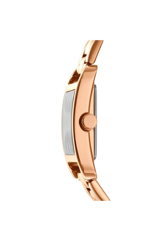 Montre à quartz en acier - Doré rose et argenté