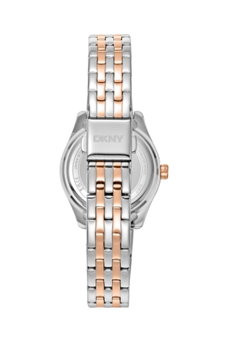 Montre à quartz en acier - Argenté et doré rose