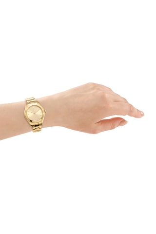 Montre à quartz acier - Doré
