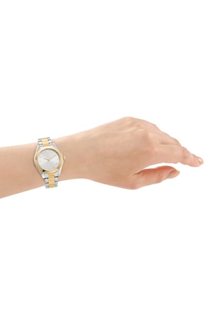 Montre à quartz en acier - Argenté et doré