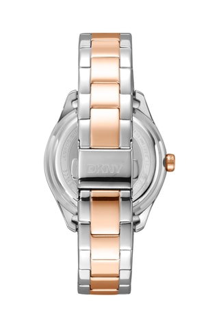 Montre à quartz en acier - Argenté et doré rose
