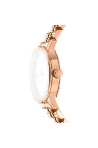 Montre à quartz en acier - Doré rose et argenté