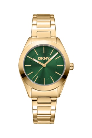Montre à quartz en acier - Doré et vert