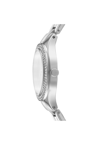 Montre à quartz en acier - Argenté et noir