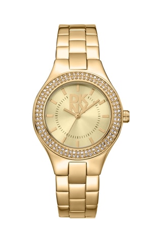 Montre à quartz en acier - Doré