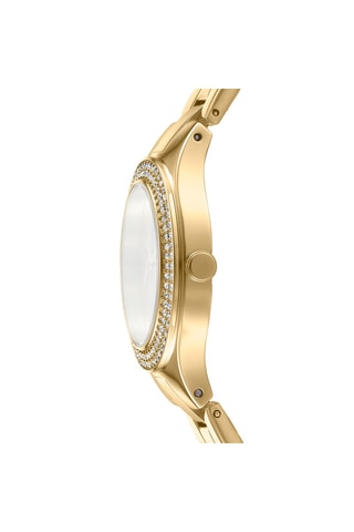 Montre à quartz en acier - Doré