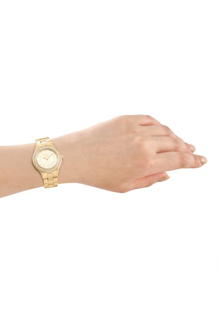Montre à quartz en acier - Doré